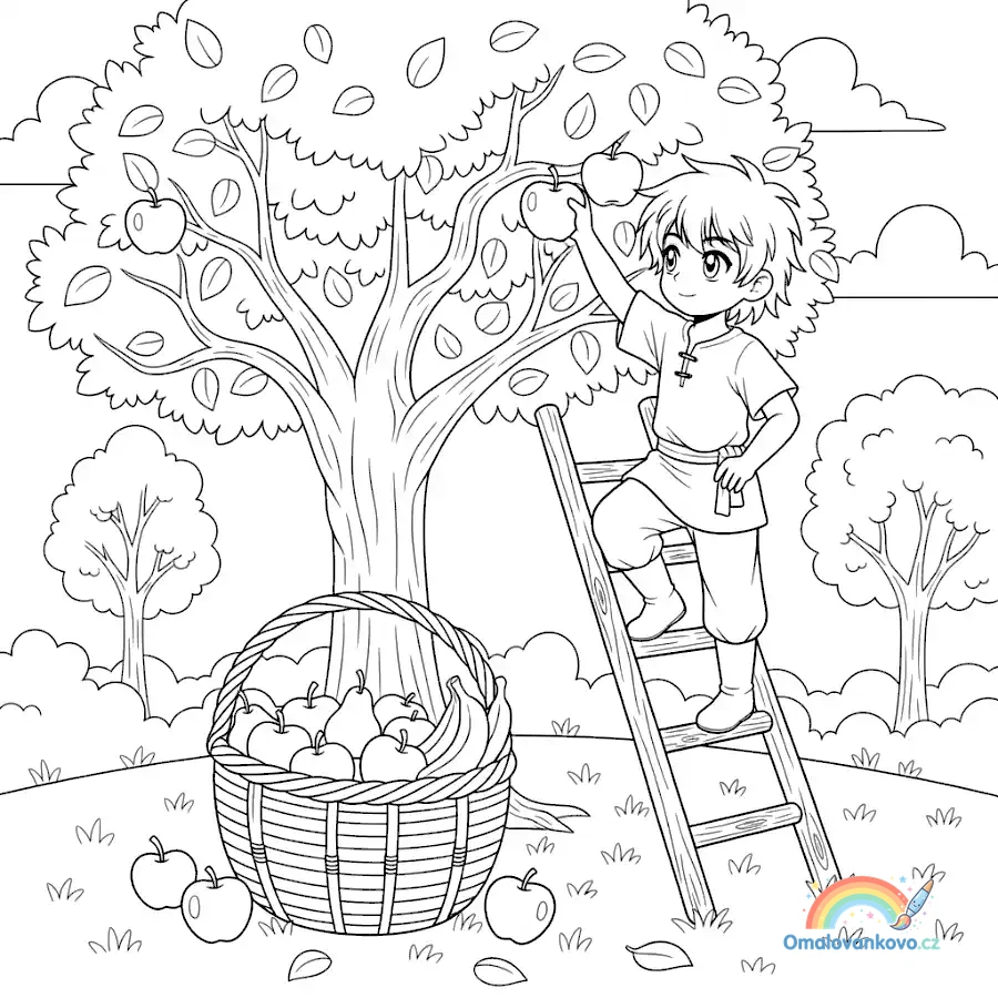 Klasická manga postavička k vytištění a vybarvení