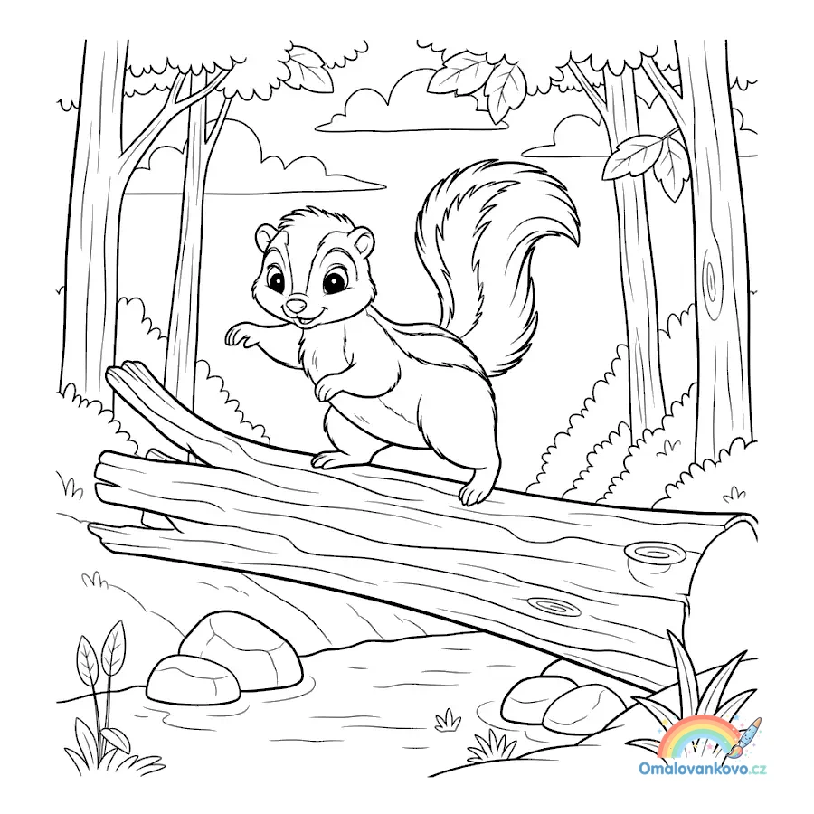 Omalovánka Bambi 6 k vytisknutí na A4