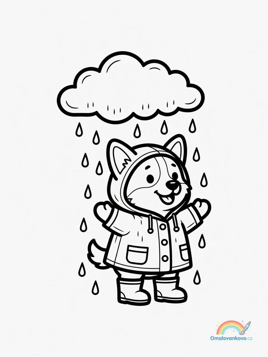 Omalovánka Corgi 20 k vytisknutí na A4