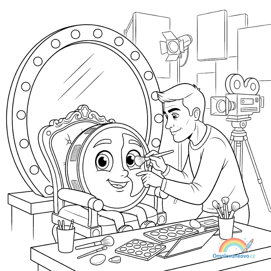 Dětská omalovánka Den filmu 45 k vytisknutí