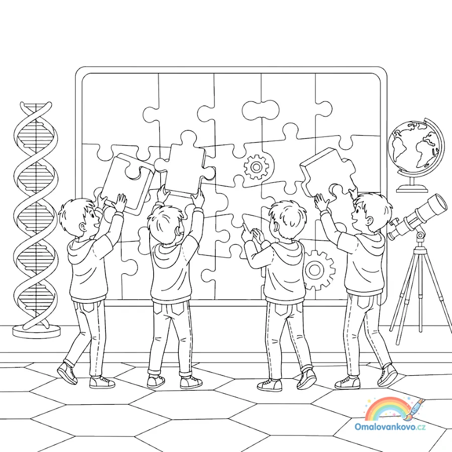 Omalovánka Den puzzlí 5