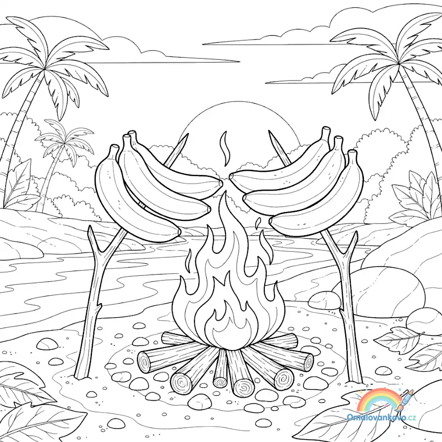 Omalovánka exotického ovoce k vytištění číslo 32
