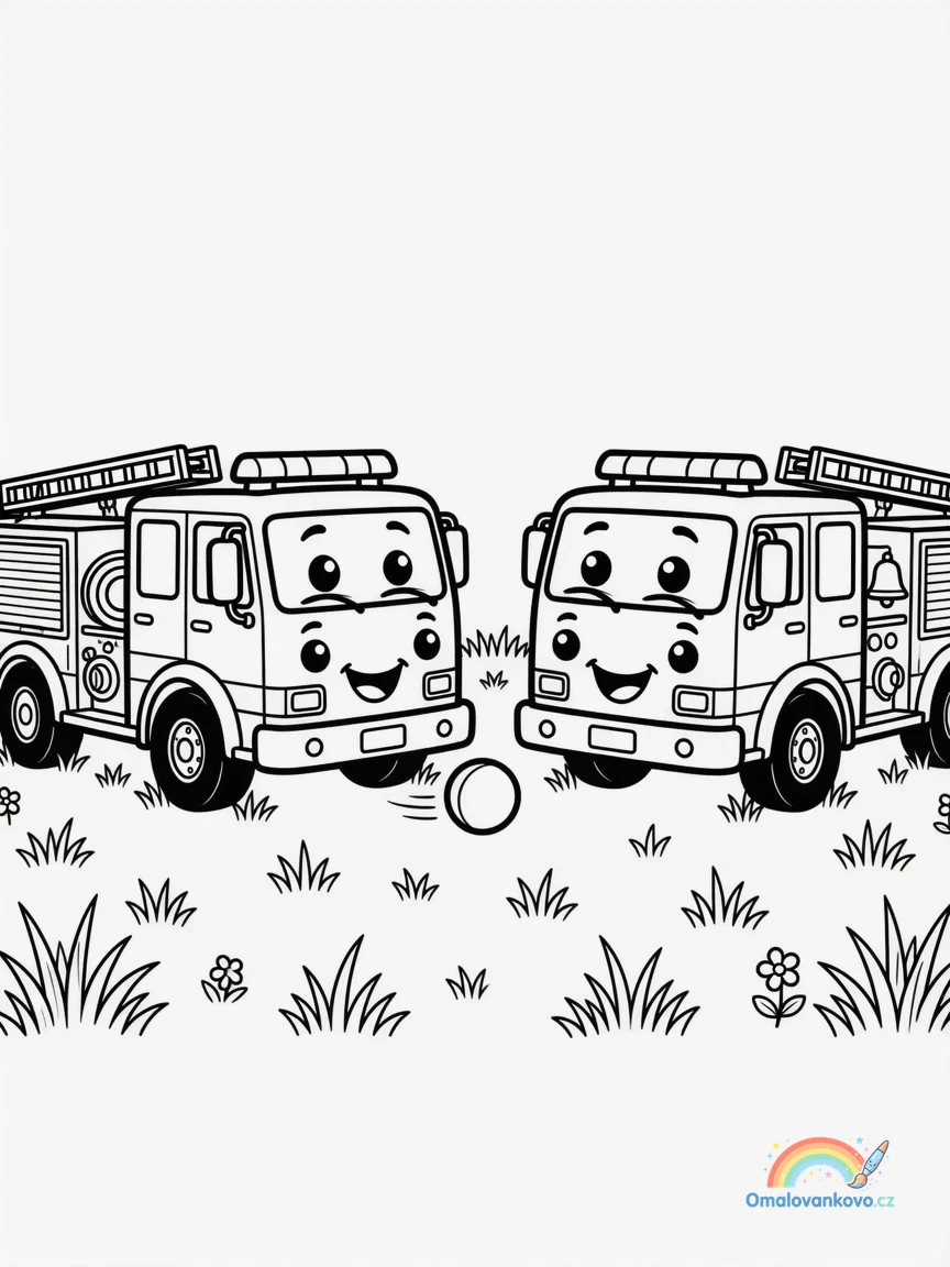 Hasičská auta k vytisknutí
