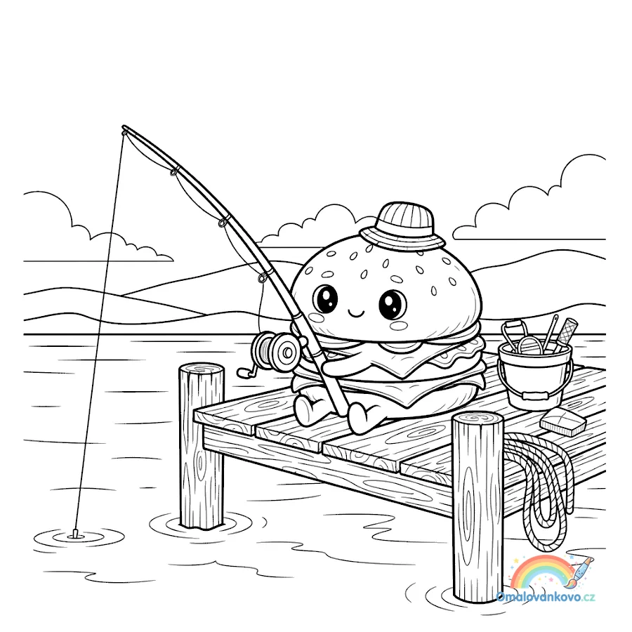 Omalovánka kawaii vafle se sirupem k vytisknutí na A4