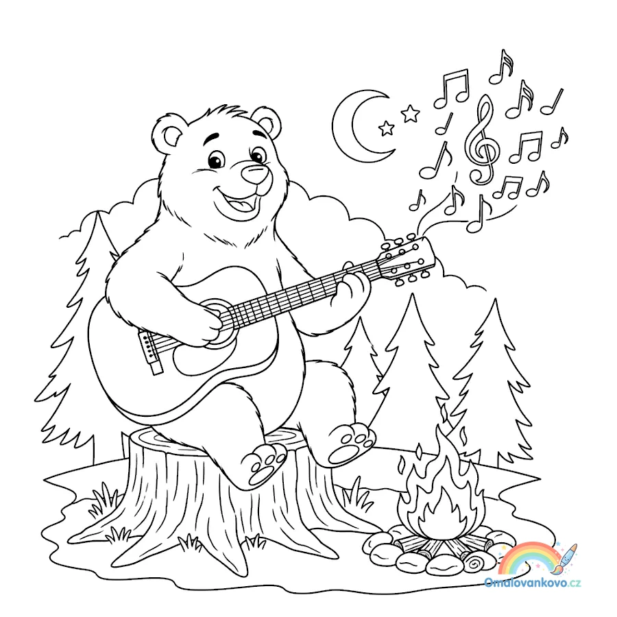 Omalovánka Medvídek 35 k vytisknutí na A4