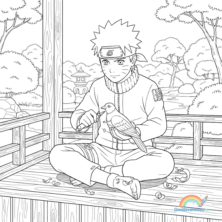 Omalovánka Naruto 2 k vytisknutí na A4