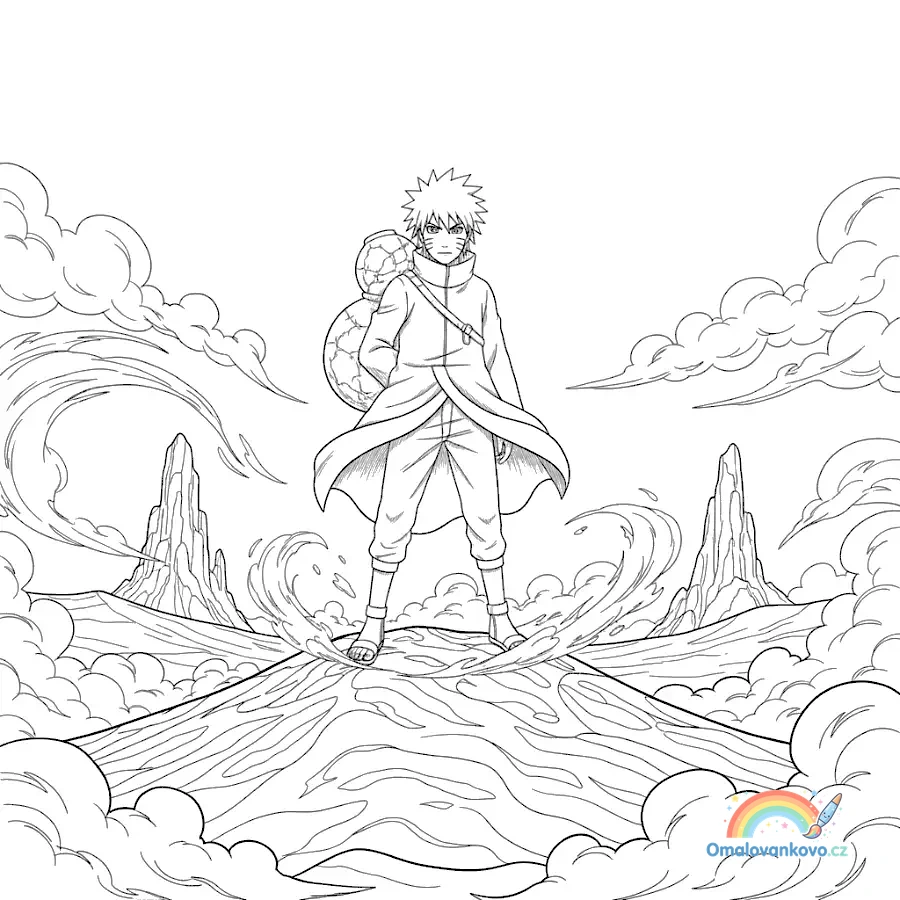 Omalovánka Naruto 45 k vytisknutí na A4