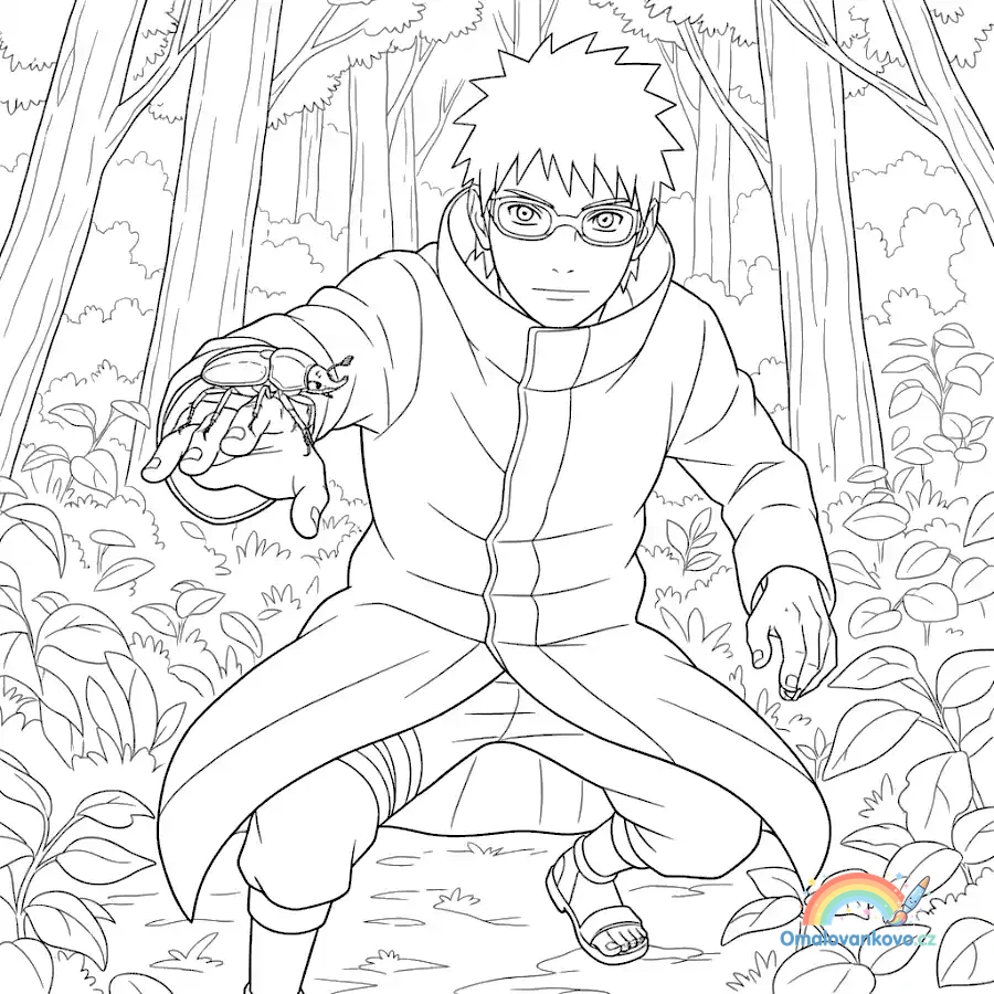 Omalovánka Naruto 28 k vytisknutí na A4