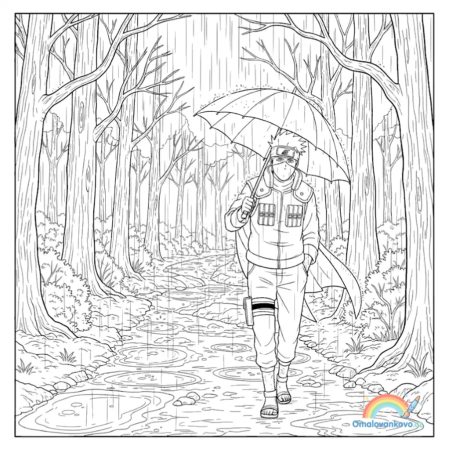 Omalovánka Naruto 14 k vytisknutí na A4