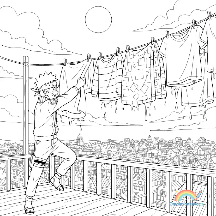Omalovánka Naruto 12 k vytisknutí na A4