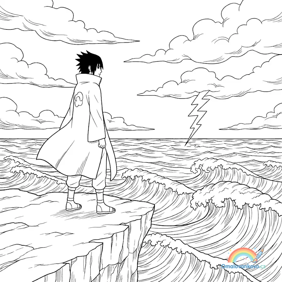 Omalovánka Naruto 9 k vytisknutí na A4
