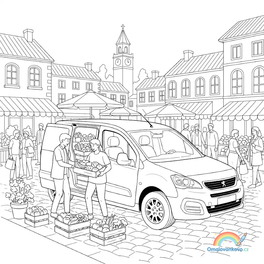 Omalovánka Peugeot 42 k vytisknutí na A4