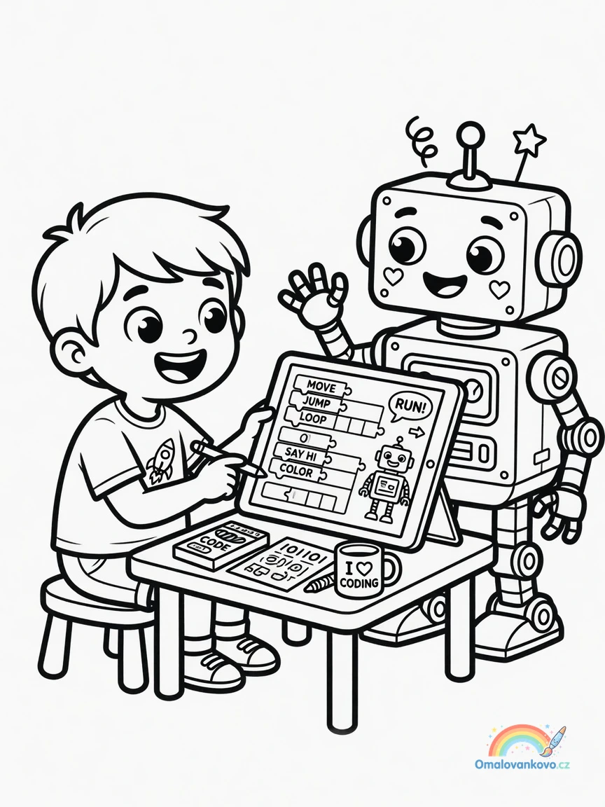 Omalovánka Den digitalizace 10 k vytisknutí na A4