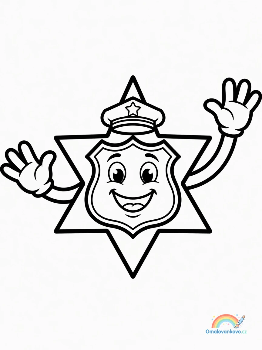 Policejní omalovánka k vytisknutí - hlídka 6