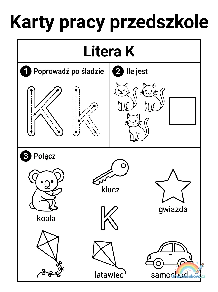 Předškolní úkoly 1 k vytisknutí pro děti