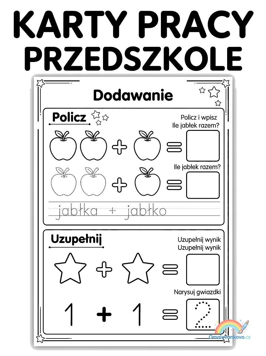 Předškolní úkoly 2 k vytisknutí pro děti