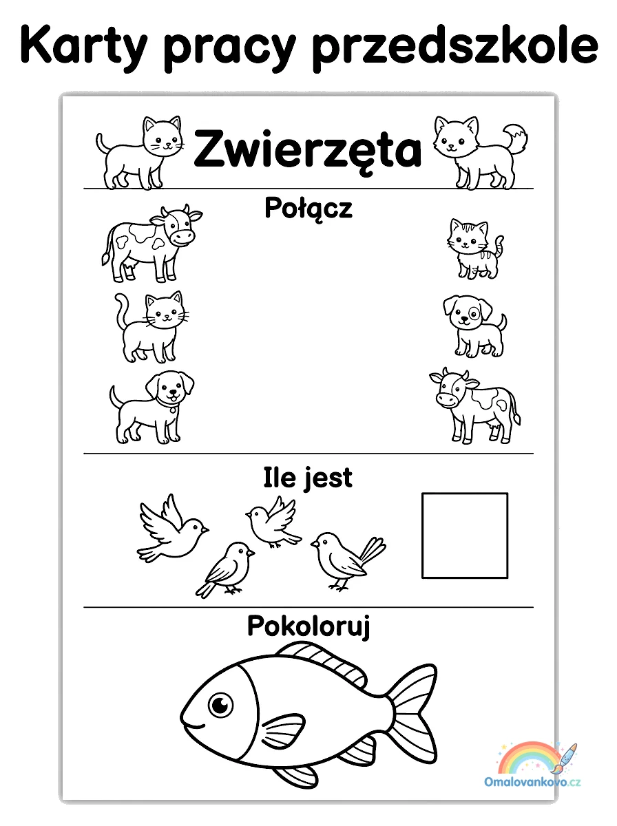 Předškolní úkoly 21 k vytisknutí pro děti