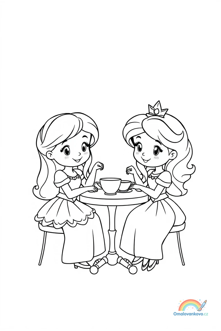 Omalovánka princezna 6 k vytisknutí