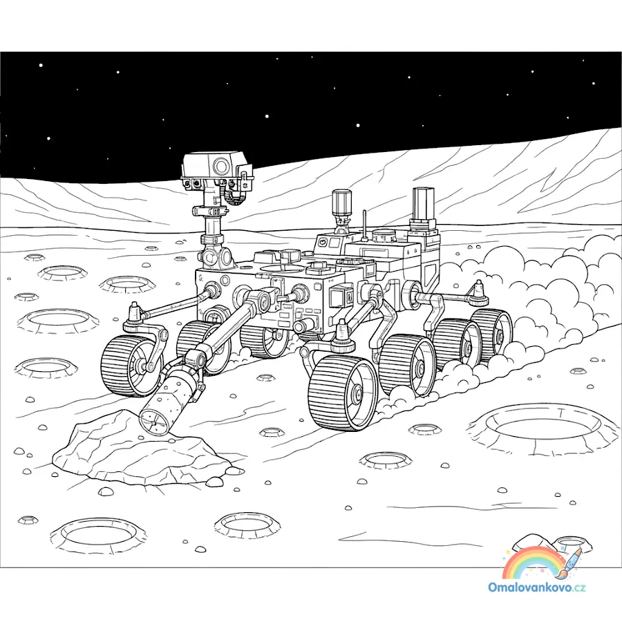 Omalovánka Robot 40 k vytisknutí na A4