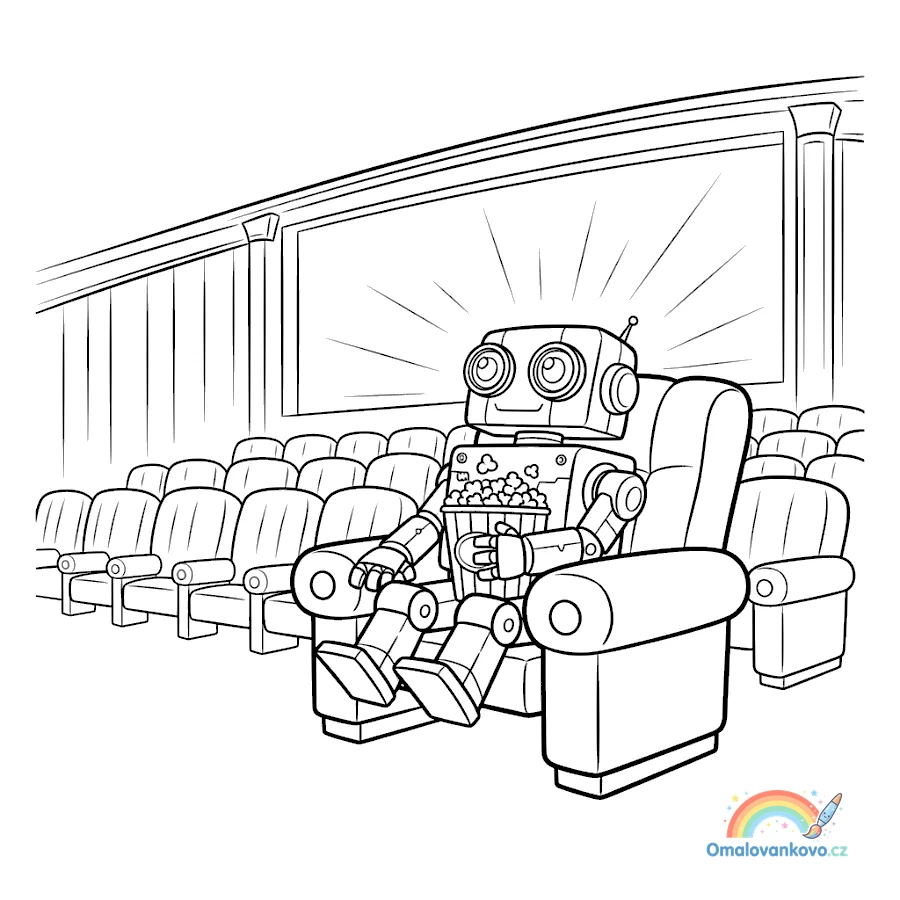 Omalovánka Robot 9 k vytisknutí na A4