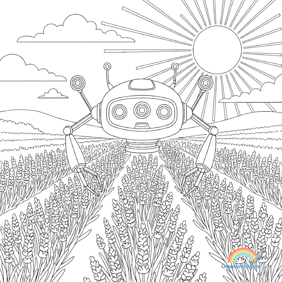 Omalovánka Robot 49 k vytisknutí na A4