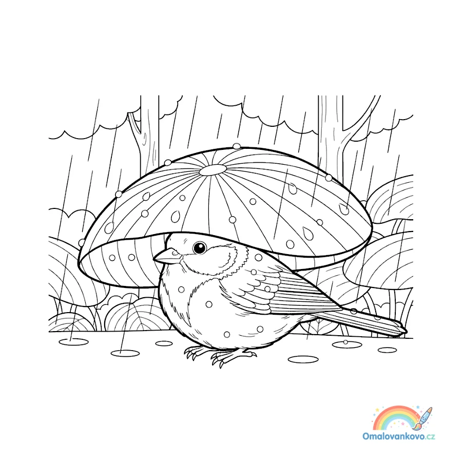 Omalovánka Sýkorka 41 k vytisknutí na A4