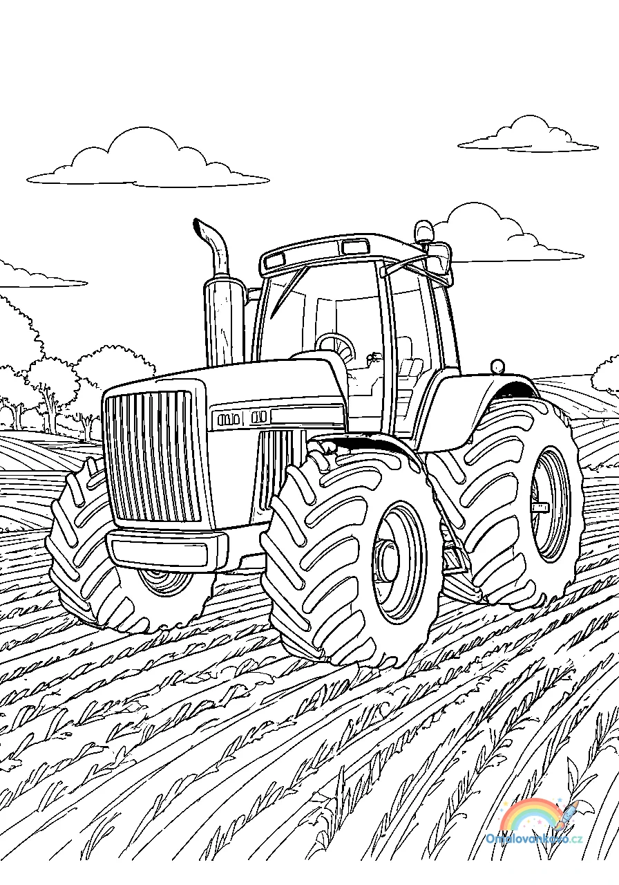 Omalovánka Traktor 10 k vytisknutí na A4