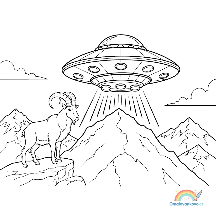 Omalovánka UFO 34 k vytisknutí na A4