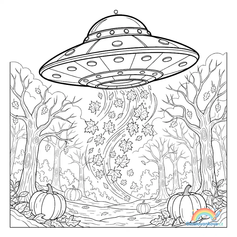 Omalovánka UFO 44 k vytisknutí na A4